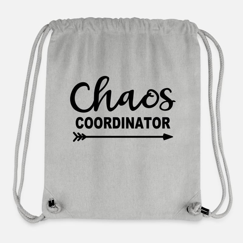 Chaos Coordinator Manager Boss Chef Mama Papa Büro - Stanley/Stella recycelter Gym Bag - Grau meliert