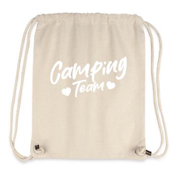 Camping Team Herz Liebe - Stanley/Stella recycelter Gym Bag - Naturweiß - Vorne