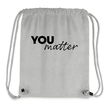 You matter - Stanley/Stella Recycled Gym Bag - heather grey - Front