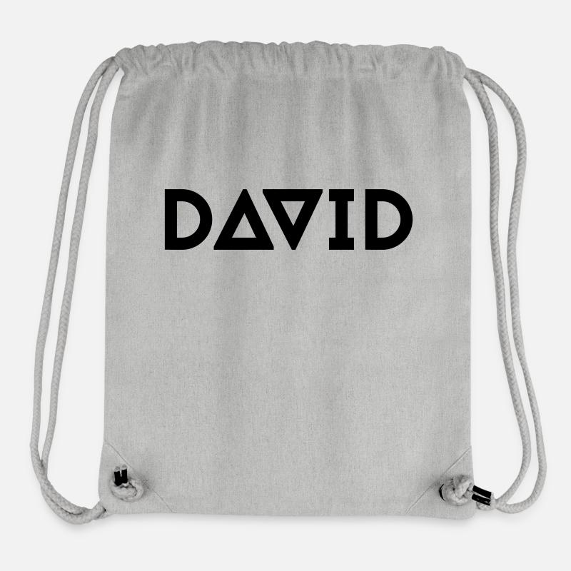 First name David - Stanley/Stella Recycled Gym Bag - heather grey