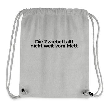 Zwiebel Mett - Stanley/Stella recycelter Gym Bag - Grau meliert - Vorne