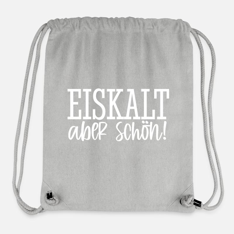 Eiskalt - aber schön! - Stanley/Stella recycelter Gym Bag - Grau meliert