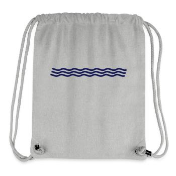 Wavy lines waves wavy line - Stanley/Stella Recycled Gym Bag - heather grey - Front