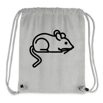 Mouse Icon - Simple Black Outline Design - Stanley/Stella recycelter Gym Bag - Grau meliert - Vorne