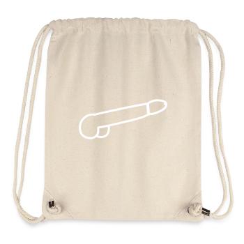Penis Silhouette - Stanley/Stella recycelter Gym Bag - Naturweiß - Vorne