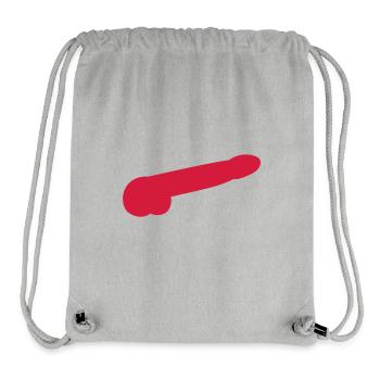 Penis Silhouette - Stanley/Stella recycelter Gym Bag - Grau meliert - Vorne