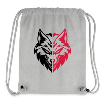 Wolf Kopf Symbol - Stanley/Stella recycelter Gym Bag - Grau meliert - Vorne