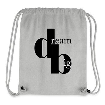dream big - Stanley/Stella recycelter Gym Bag - Grau meliert - Vorne