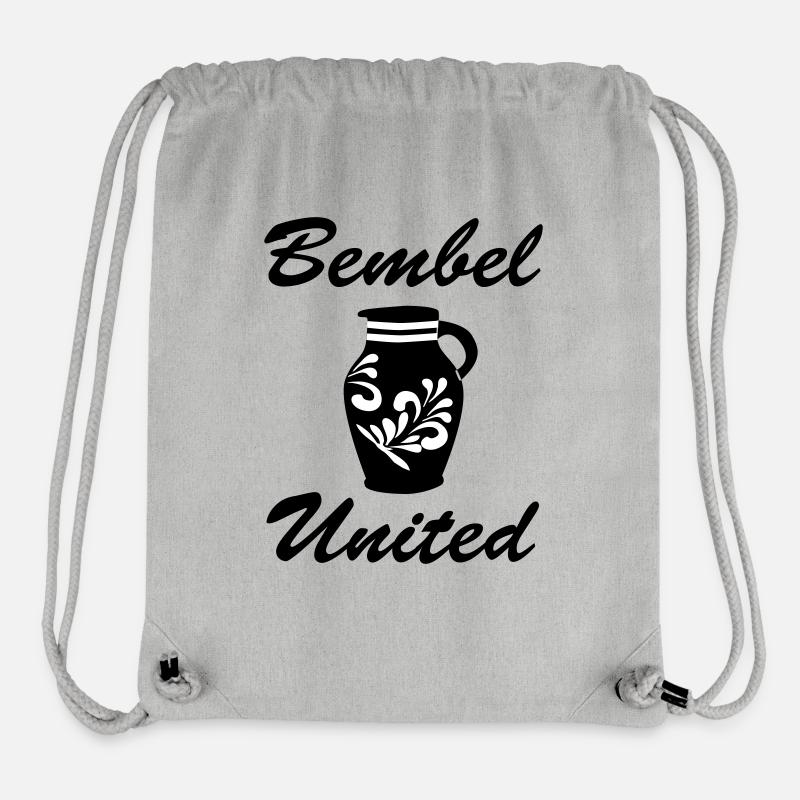 Bembel united - L’original de Francfort-#FFM - Sac à cordon recyclé Stanley/Stella - gris chiné