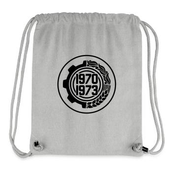 Dourou: Un centime Algérien (1ct) - Sac à cordon recyclé Stanley/Stella - gris chiné - Devant