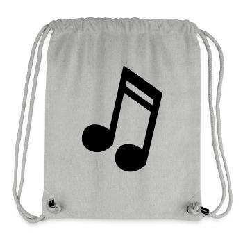Score 16 notes de musique idée cadeau - Sac à cordon recyclé Stanley/Stella - gris chiné - Devant