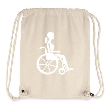 Woman in wheelchair accessibility - Stanley/Stella Recycled Gym Bag - natural - Front
