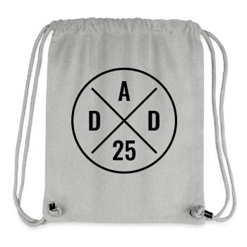 Dad 25 Baby Vater Vatertag Geschenk Papa 2025 - Stanley/Stella recycelter Gym Bag - Grau meliert - Vorne