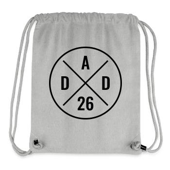 Dad 26 Baby Vater Vatertag Geschenk Papa 2026 - Stanley/Stella recycelter Gym Bag - Grau meliert - Vorne