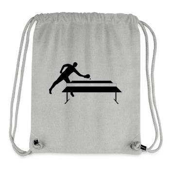 Joueur de tennis de table - Sac à cordon recyclé Stanley/Stella - gris chiné - Devant