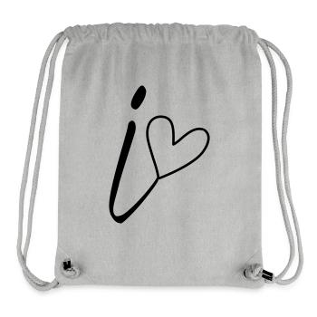 Buchstabe i Buchstabe-I Kalligrafie - Stanley/Stella recycelter Gym Bag - Grau meliert - Vorne