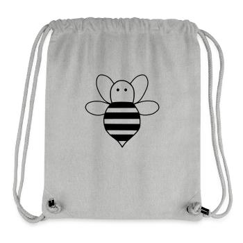 Bee Child - Soutenez les abeilles - Sac à cordon recyclé Stanley/Stella - gris chiné - Devant