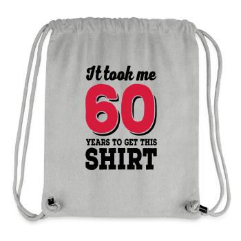 60 Birthday - Stanley/Stella Recycled Gym Bag - heather grey - Front