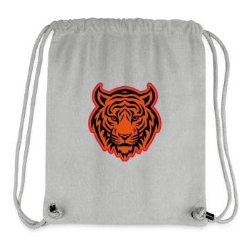 Tête de tigre - Sac à cordon recyclé Stanley/Stella - gris chiné - Devant