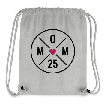 Mom 25 Baby Mutter Muttertag Geschenk Mama 2025 - Stanley/Stella recycelter Gym Bag - Grau meliert - Vorne