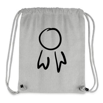 Platz Abzeichen / Orden Vorlage. Gekritzel. - Stanley/Stella recycelter Gym Bag - Grau meliert - Vorne