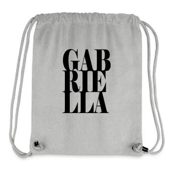 Gabriella Surname First name Modern font Word Art - Stanley/Stella Recycled Gym Bag - heather grey - Front