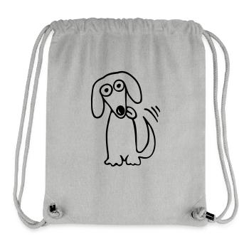 lustiger süßer Hund Dackel Comic Cartoon Hunde Fun - Stanley/Stella recycelter Gym Bag - Grau meliert - Vorne