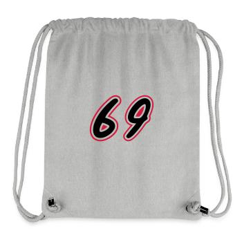 69 Zahl Symbol - Stanley/Stella recycelter Gym Bag - Grau meliert - Vorne
