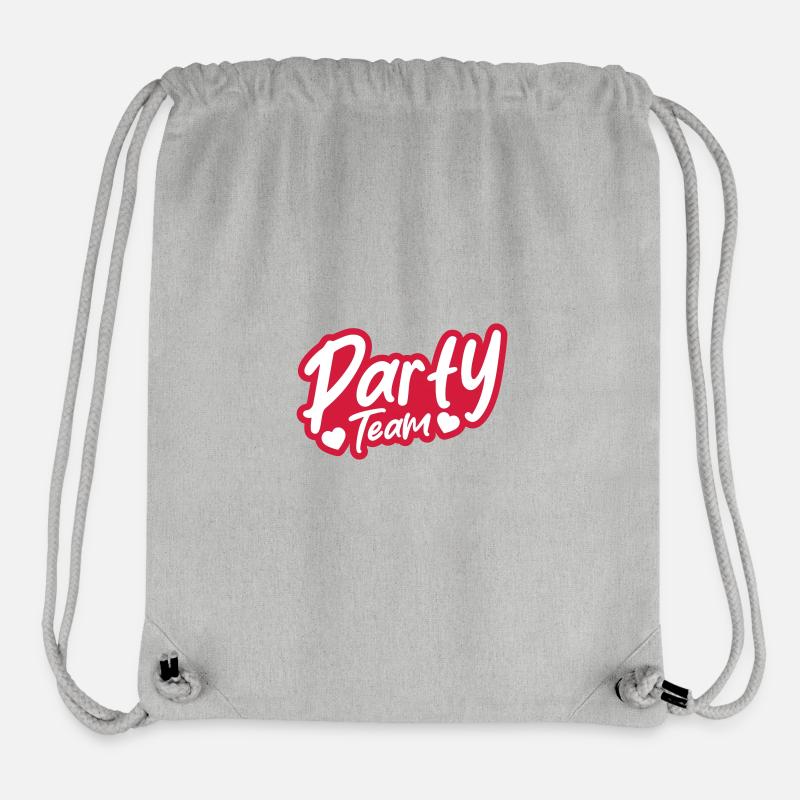 Équipe du parti - Sac à cordon recyclé Stanley/Stella - gris chiné