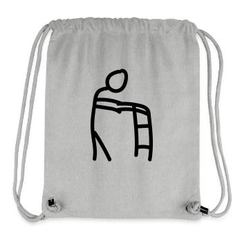 Pensioner walking aid - Stanley/Stella Recycled Gym Bag - heather grey - Front