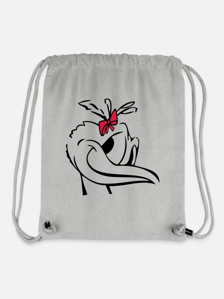 Dame canard - Sac à cordon recyclé Stanley/Stella - gris chiné