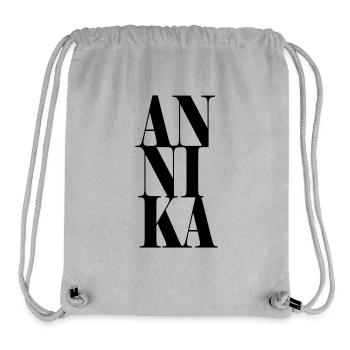 Annika Name Vorname Moderne Schrift Wort Art - Stanley/Stella recycelter Gym Bag - Grau meliert - Vorne