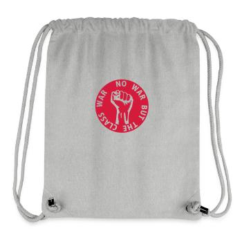 1 color - no war but the class war - against - Stanley/Stella recycelter Gym Bag - Grau meliert - Vorne