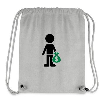 Business Money Hustle - Stanley/Stella Recycled Gym Bag - heather grey - Front