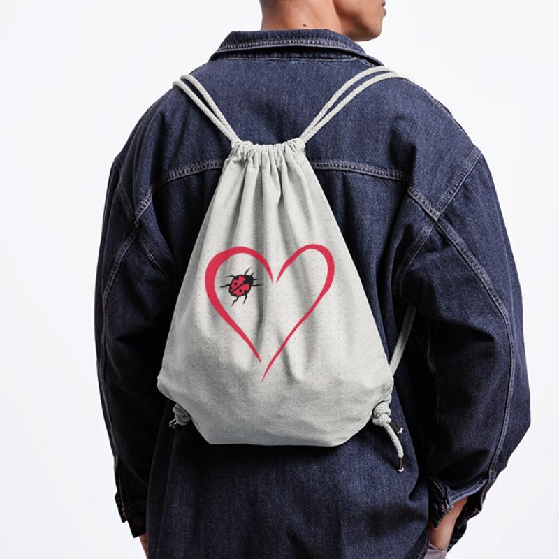 Heart with ladybug Stanley/Stella Recycled Gym Bag