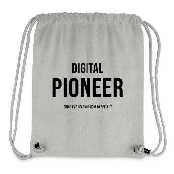 Digital Pioneer Since I ve learned how to spell it - Stanley/Stella recycelter Gym Bag - Grau meliert - Vorne