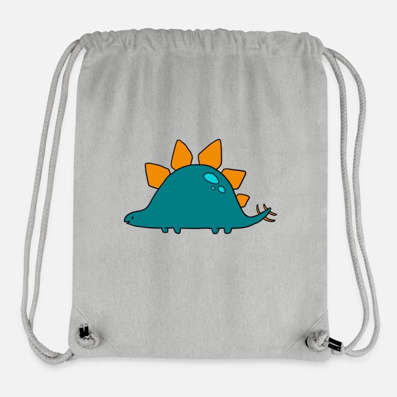 Stegosaurus - Stanley/Stella Recycled Gym Bag - heather grey