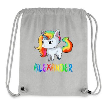 Alexander unicorn - Stanley/Stella Recycled Gym Bag - heather grey - Front