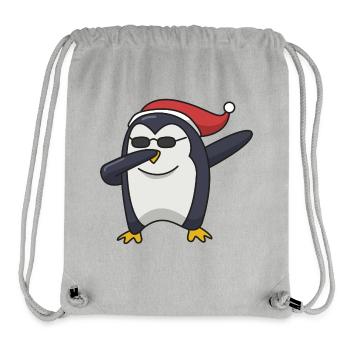 Penguin Dabbing Christmas Gift Hip Hop Cool - Stanley/Stella Recycled Gym Bag - heather grey - Front