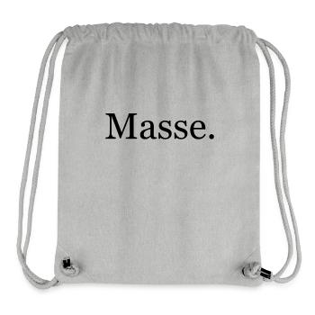 Mass, Gains and Gym - Stanley/Stella Recycled Gym Bag - heather grey - Front