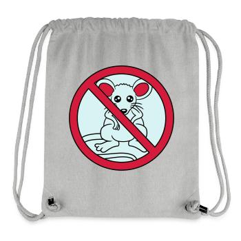 forbidden sign crossed out no mouse suess n - Stanley/Stella Recycled Gym Bag - heather grey - Front
