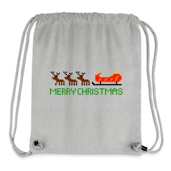 Reindeer with a sledge - Stanley/Stella Recycled Gym Bag - heather grey - Front