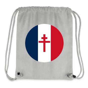 free france blason France croix de Lorraine - Stanley/Stella Recycled Gym Bag - heather grey - Front