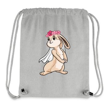 bunny bride veil wedding - Stanley/Stella Recycled Gym Bag - heather grey - Front