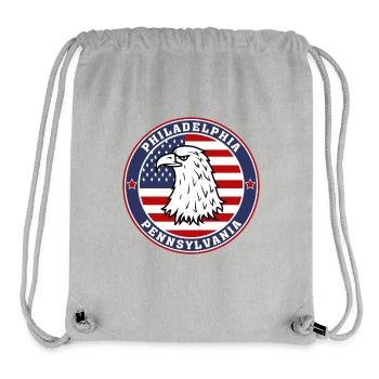 Philadelphia City Pennsylvania State USA Flag Trav - Stanley/Stella Recycled Gym Bag - heather grey - Front