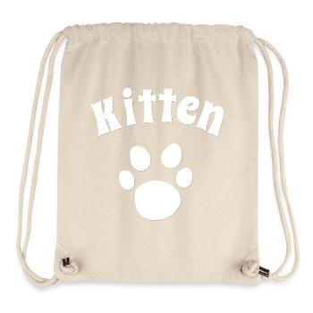 Kitten, Tier tatzen, Stubentiger - Stanley/Stella recycelter Gym Bag - Naturweiß - Vorne