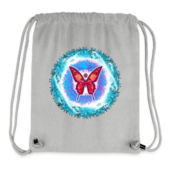 Leuchtender Schmetterling mit geistigem Muster - Stanley/Stella recycelter Gym Bag - Grau meliert - Vorne