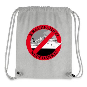 Kreuzfahrt ? Nein Danke ! - Stanley/Stella recycelter Gym Bag - Grau meliert - Vorne