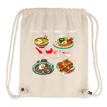 Indonesian Cooking - Nasi Goreng - Sate - Soto - Stanley/Stella Recycled Gym Bag - natural - Front