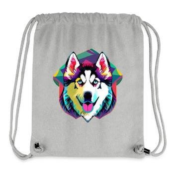 Husky coloré - Sac à cordon recyclé Stanley/Stella - gris chiné - Devant